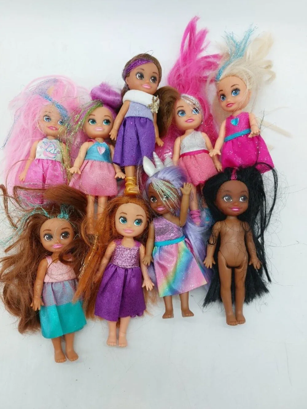 ZURU Funville Sparkle Girlz Little Friends Unicorns Fairies Mini Lot Of 9